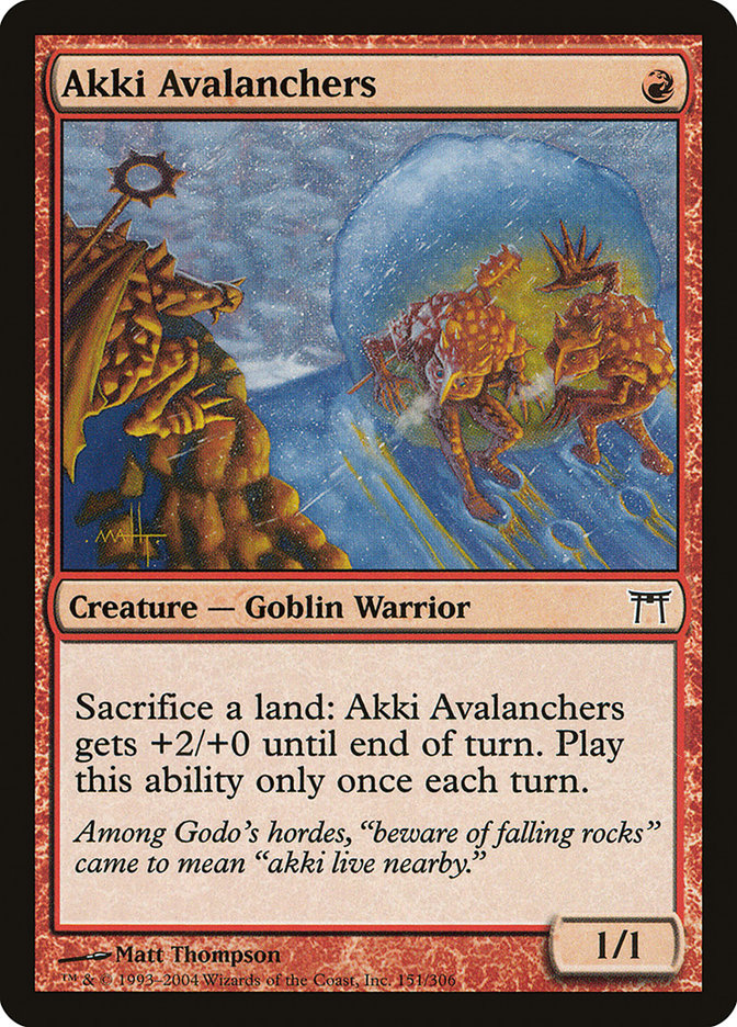 MTG Card Title: Akki Avalanchers CHK/151