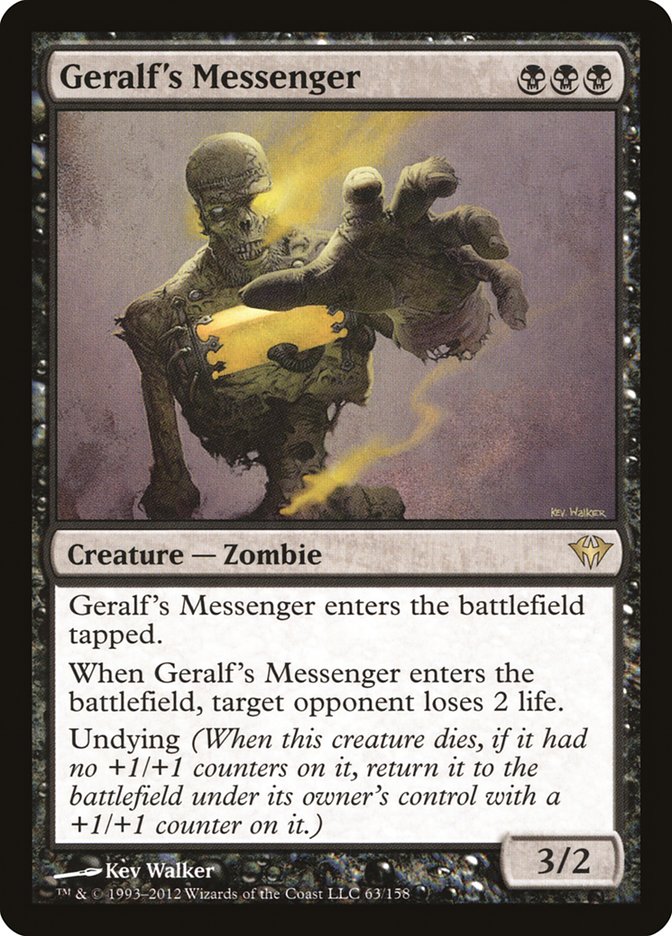 MTG Card Title: Geralf's Messenger DKA/63