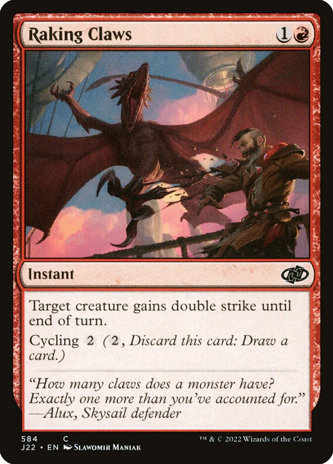 MTG Card Title: Raking Claws J22/584
