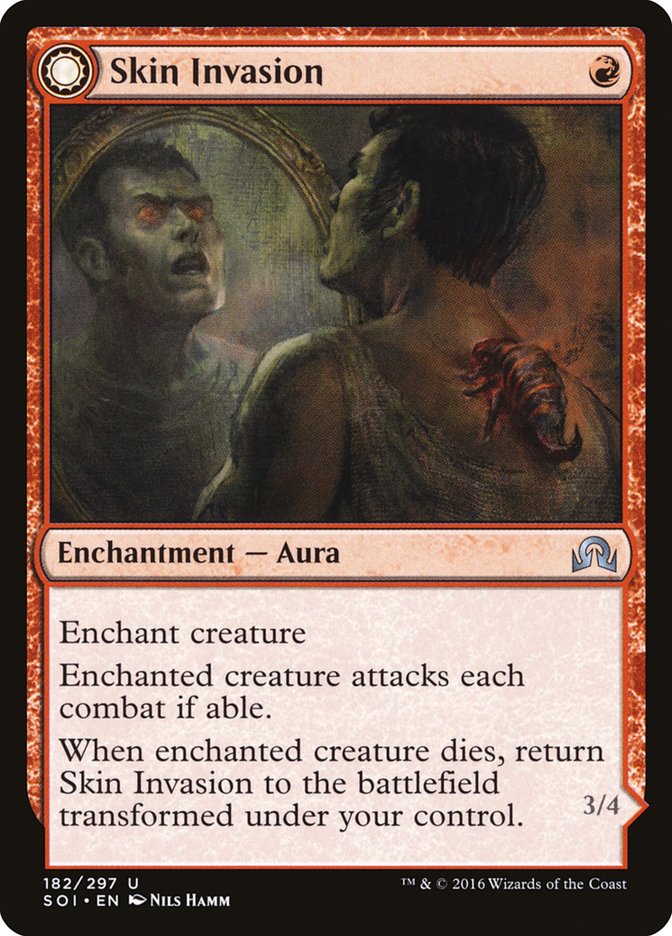 MTG Card Title: Skin Invasion // Skin Shedder SOI/182
