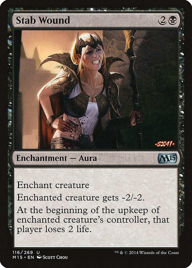 MTG Card Title: Stab Wound M15/116