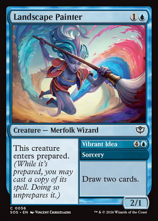 MTG Card Title: Landscape Painter // Vibrant Idea SOS/56