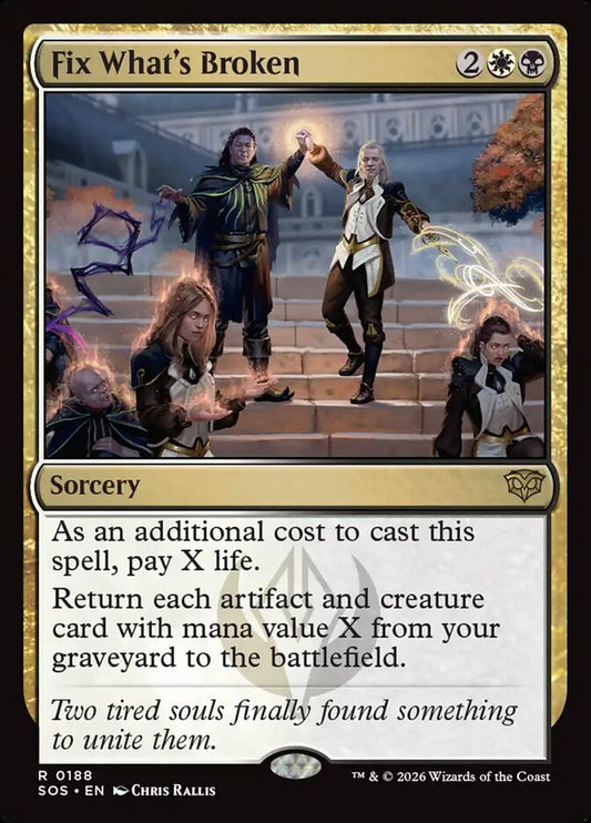 MTG Card Title: Fix What's Broken SOS/188