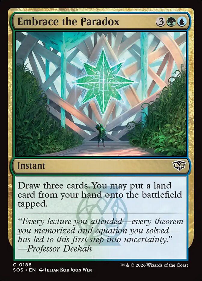 MTG Card Title: Embrace the Paradox SOS/186