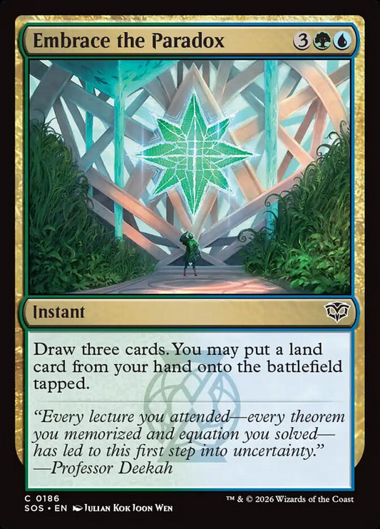 MTG Card Title: Embrace the Paradox SOS/186