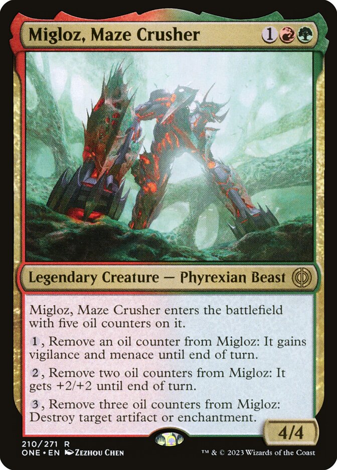 MTG Card Title: Migloz, Maze Crusher ONE/210