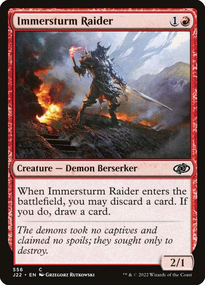 MTG Card Title: Immersturm Raider J22/556