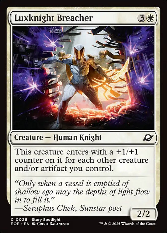 MTG Card Title: Luxknight Breacher EOE/26