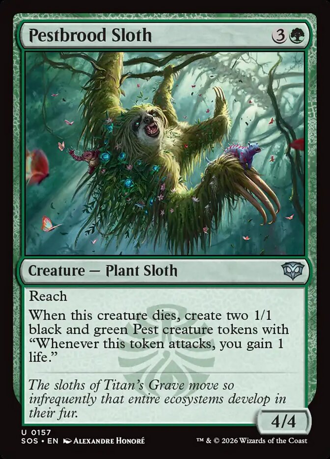 MTG Card Title: Pestbrood Sloth SOS/157
