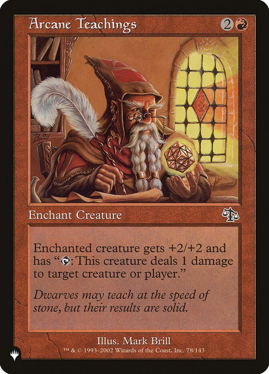 MTG Card Title: Arcane Teachings PLST/JUD-78