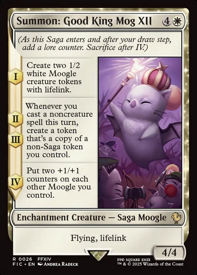 MTG Card Title: Summon: Good King Mog XII FIC/26