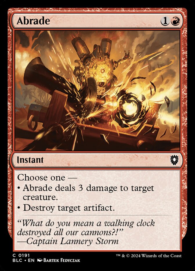 MTG Card Title: Abrade BLC/191