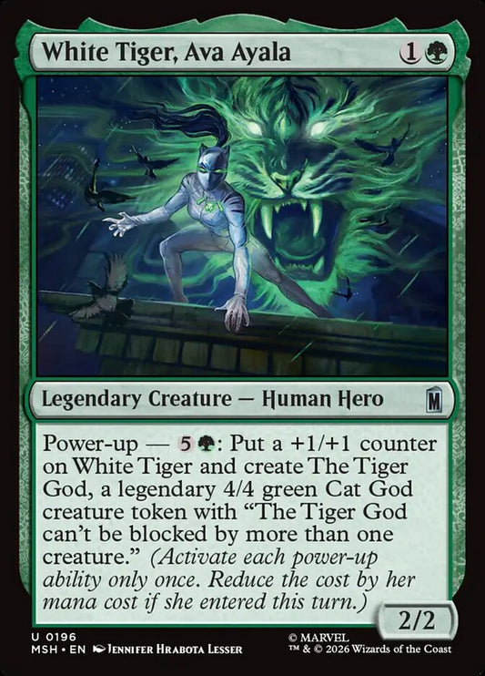 MTG Card Title: White Tiger, Ava Ayala MSH/196