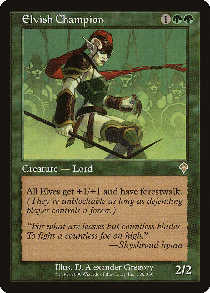 MTG Card Title: Elvish Champion INV/186