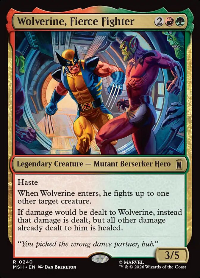 MTG Card Title: Wolverine, Fierce Fighter MSH/240