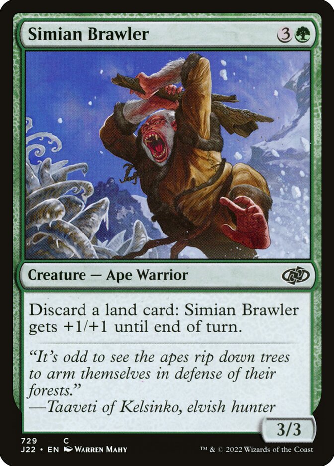 MTG Card Title: Simian Brawler J22/729
