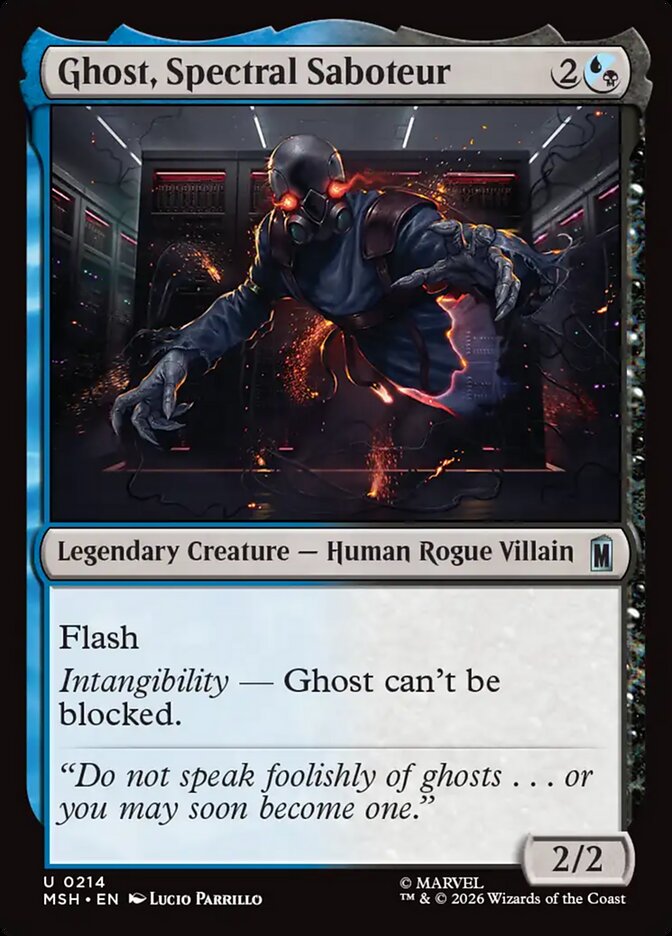 MTG Card Title: Ghost, Spectral Saboteur MSH/214