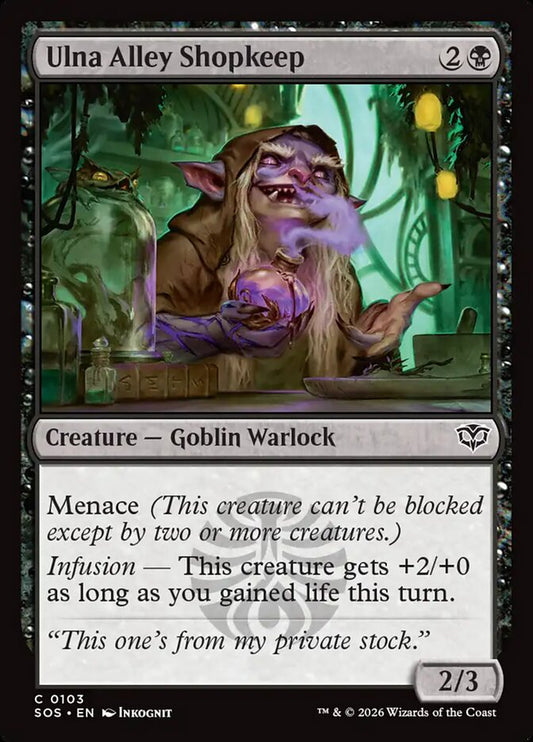 MTG Card Title: Ulna Alley Shopkeep SOS/103