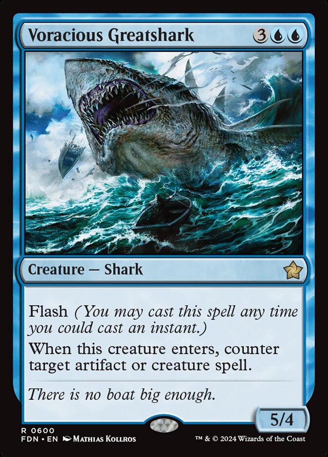 MTG Card Title: Voracious Greatshark FDN/600