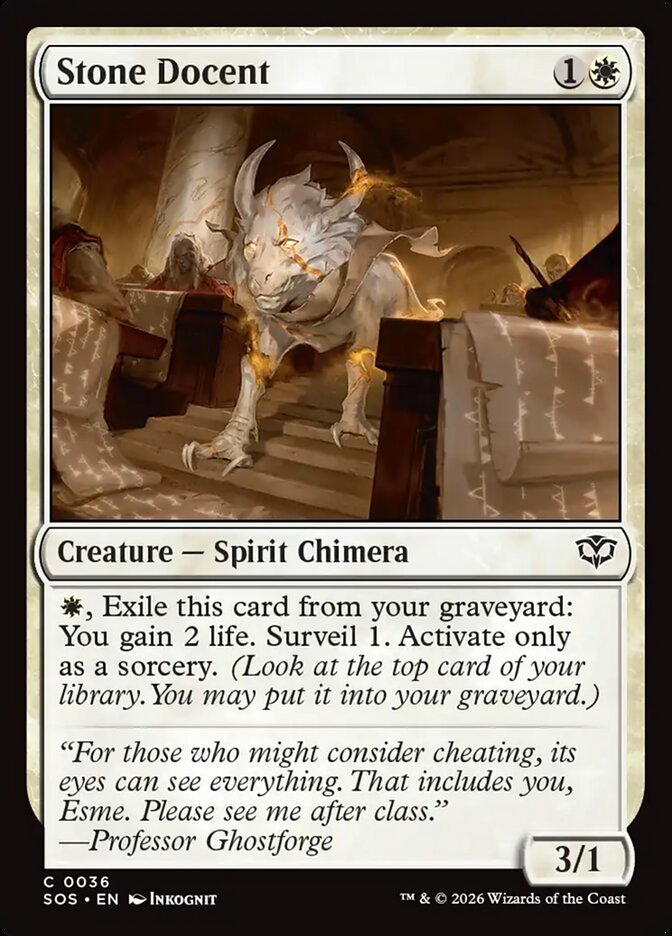 MTG Card Title: Stone Docent SOS/36