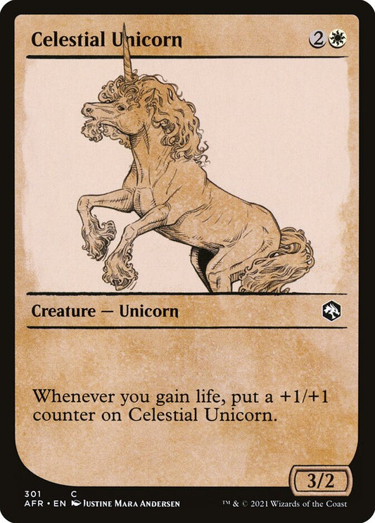 MTG Card Title: Celestial Unicorn AFR/301