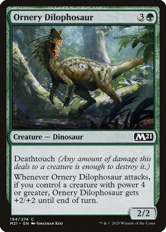 MTG Card Title: Ornery Dilophosaur M21/194
