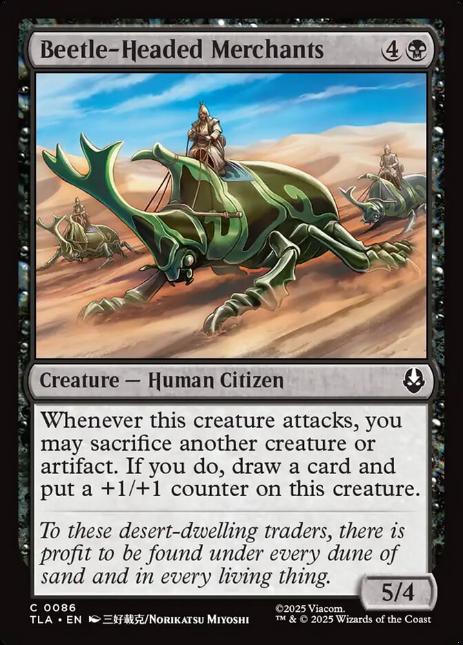 MTG Card Title: Beetle-Headed Merchants TLA/86
