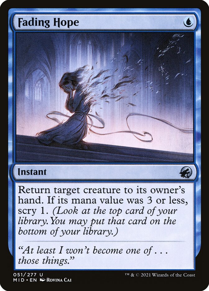 MTG Card Title: Fading Hope MID/51