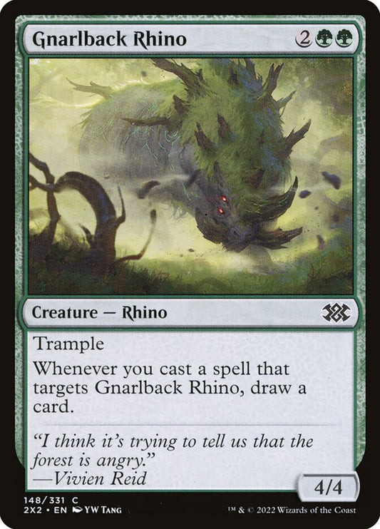 MTG Card Title: Gnarlback Rhino 2X2/148
