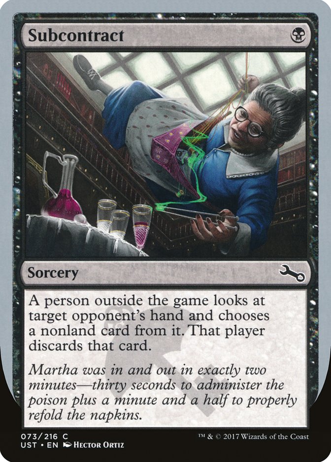 MTG Card Title: Subcontract UST/73
