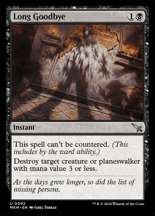 MTG Card Title: Long Goodbye MKM/92
