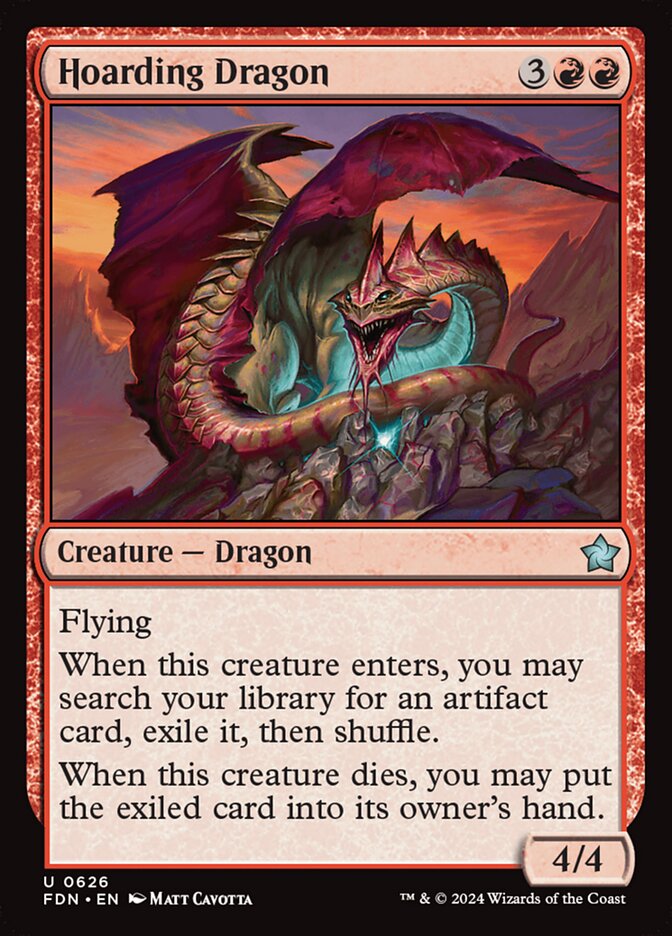 MTG Card Title: Hoarding Dragon FDN/626