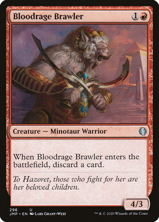MTG Card Title: Bloodrage Brawler JMP/296