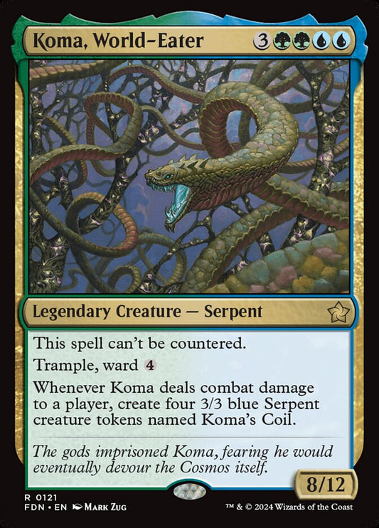 MTG Card Title: Koma, World-Eater FDN/121