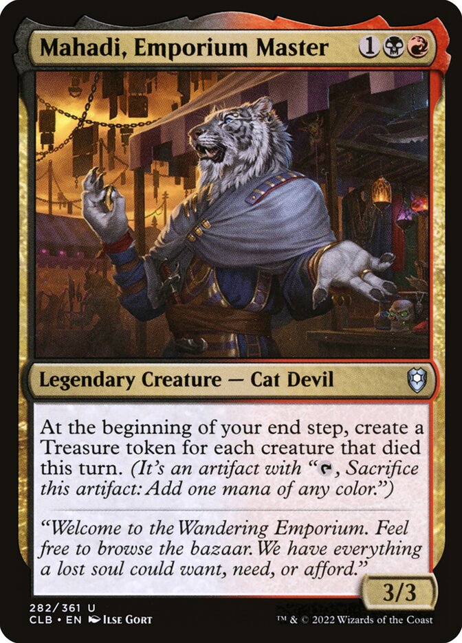 MTG Card Title: Mahadi, Emporium Master CLB/282