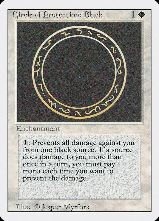 MTG Card Title: Circle of Protection: Black 3ED/9