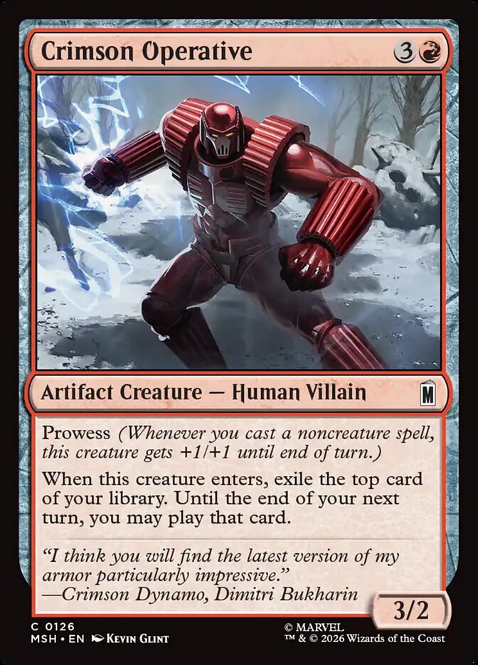 MTG Card Title: Crimson Operative MSH/126