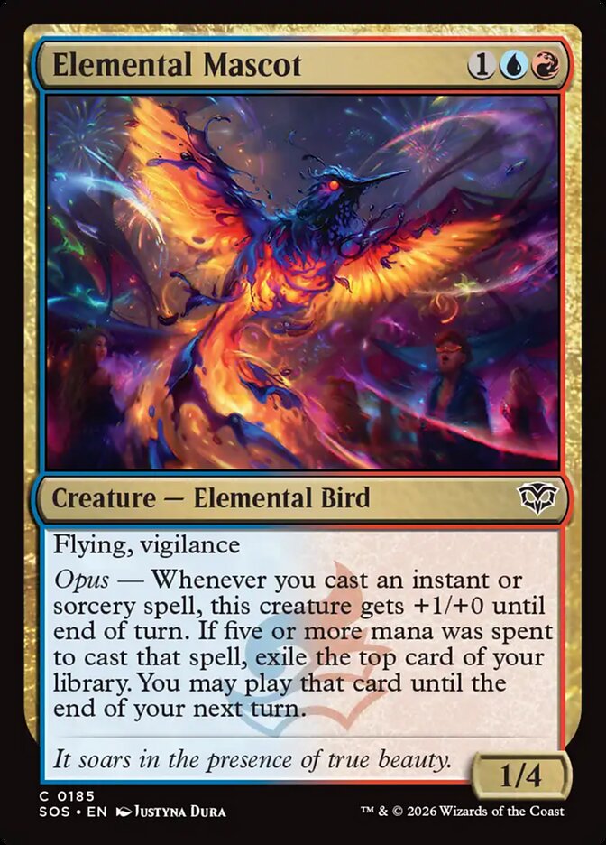 MTG Card Title: Elemental Mascot SOS/185