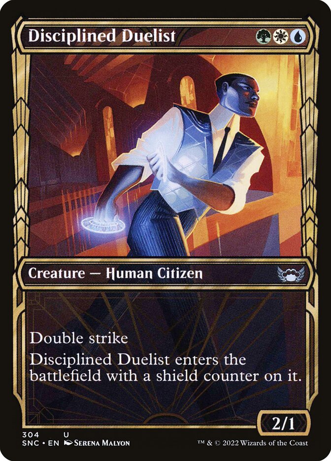 MTG Card Title: Disciplined Duelist SNC/304