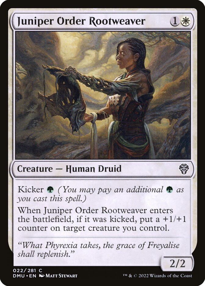 MTG Card Title: Juniper Order Rootweaver DMU/22