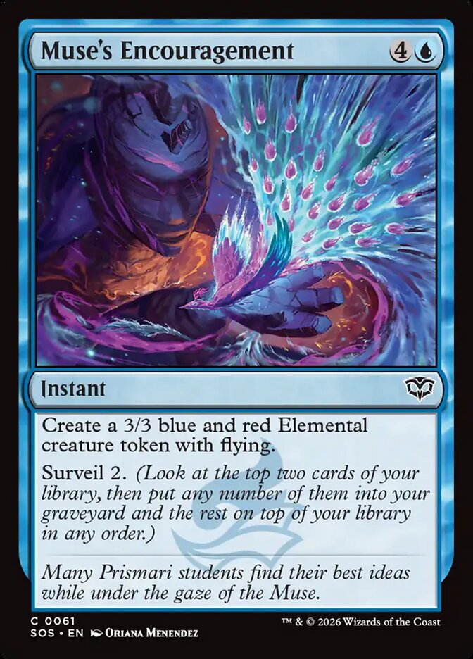 MTG Card Title: Muse's Encouragement SOS/61