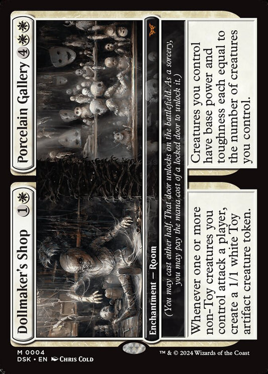 MTG Card Title: Dollmaker's Shop // Porcelain Gallery DSK/4