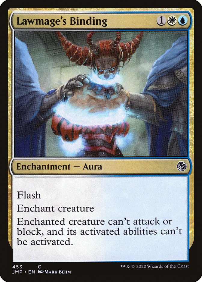 MTG Card Title: Lawmage's Binding JMP/453