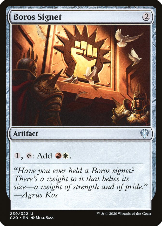 MTG Card Title: Boros Signet C20/239