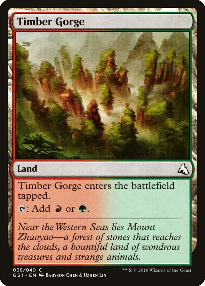 MTG Card Title: Timber Gorge GS1/38