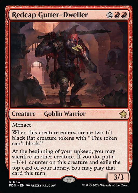 MTG Card Title: Redcap Gutter-Dweller FDN/631