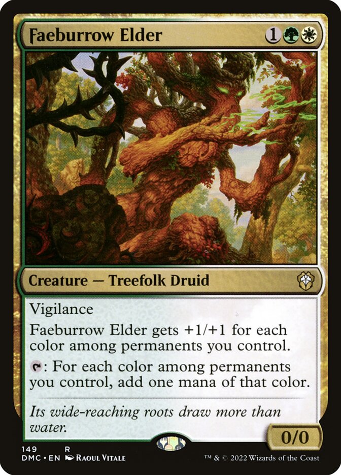 MTG Card Title: Faeburrow Elder DMC/149