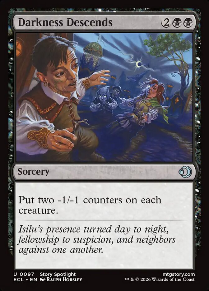 MTG Card Title: Darkness Descends ECL/97