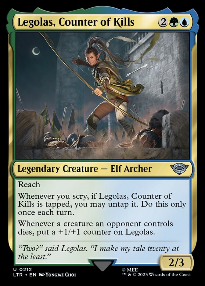 MTG Card Title: Legolas, Counter of Kills LTR/212