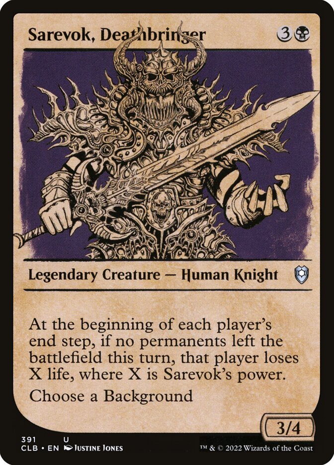 MTG Card Title: Sarevok, Deathbringer CLB/391